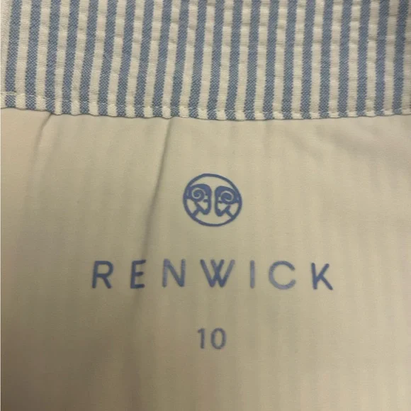 TUCKERNUCK RENWICK Periwinkle and White Seersucker Skort - Picture 13 of 16